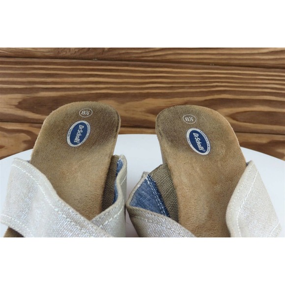 Dr. Scholl's Sz 8.5 M Brown Slide Fabric Women Sandals - Picture 3 of 8